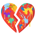 corazón roto + paleta de pintor