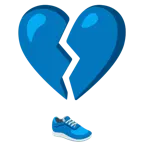 corazón roto + zapatilla deportiva
