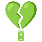 corazón roto + pila