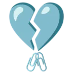 corazón roto + clips unidos