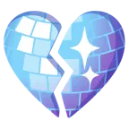 corazón roto + bola de espejos