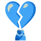 corazón roto + personas abrazándose