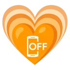 wachsendes Herz + Mobiltelefon aus