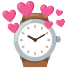 Herz mit Pfeil + Armbanduhr