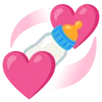 corazones giratorios + biberón