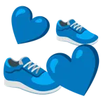 corazones giratorios + zapatilla deportiva