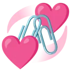 corazones giratorios + clips unidos