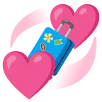 corazones giratorios + equipaje