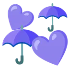 corazones giratorios + paraguas