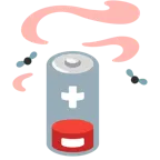 Kothaufen + schwache Batterie