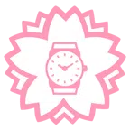 Blumenstempel + Armbanduhr