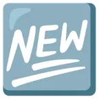 100 Punkte + Wort „New“ in blauem Quadrat