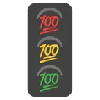 100 Punkte + vertikale Verkehrsampel