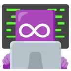computer portatile + simbolo dell’infinito