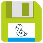 floppy disc + serpente