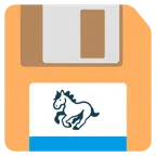 floppy disc + cavallo
