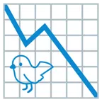 grafico con andamento negativo + uccello