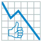 grafico con andamento negativo + pollice in su