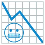 grafico con andamento negativo + faccina con smorfia