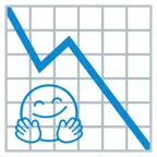 grafico con andamento negativo + faccina che abbraccia