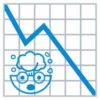 grafico con andamento negativo + testa che esplode