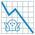 grafico con andamento negativo + persona che scrolla le spalle