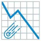 grafico con andamento negativo + cometa