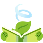 libri + foglia al vento