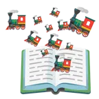 หนังสือ + หัวรถจักรไอน้ำ