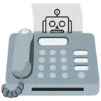 fax + faccina di robot