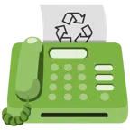 fax + simbolo del riciclaggio