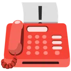 fax + punto esclamativo rosso