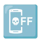 Mobiltelefon aus + Totenkopf