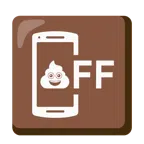 Mobiltelefon aus + Kothaufen