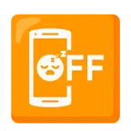 cellulare spento + faccina che dorme