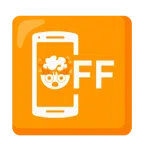 Mobiltelefon aus + explodierender Kopf
