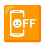 cellulare spento + faccina tratteggiata