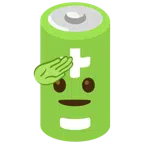 batteria + faccina che fa il saluto