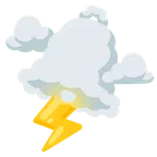 Glocke + Wolke mit Blitz