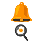 Glocke + Spiegelei in Bratpfanne