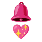 Glocke + funkelndes Herz