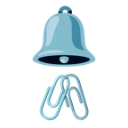 Glocke + verhakte Büroklammern