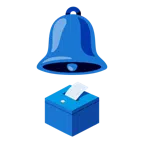Glocke + Urne mit Wahlzettel