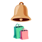 Glocke + Einkaufstüten