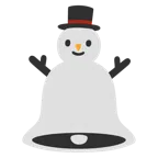 Glocke + Schneemann ohne Schneeflocken