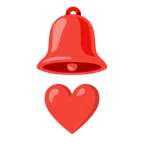 Glocke + rotes Herz