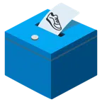Urne mit Wahlzettel + Sportschuh