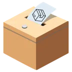 Urne mit Wahlzettel + Paket