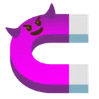 cara sonriendo con cuernos + imán