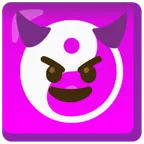 cara sonriendo con cuernos + yin yang